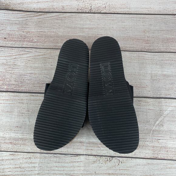 NAOT Tampa Womens Sz EU 36 US 5 Wedge Sandals Black Stretch - Picture 9 of 11
